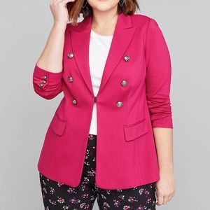 Lane Bryant Hot Pink Double-Breasted Blazer